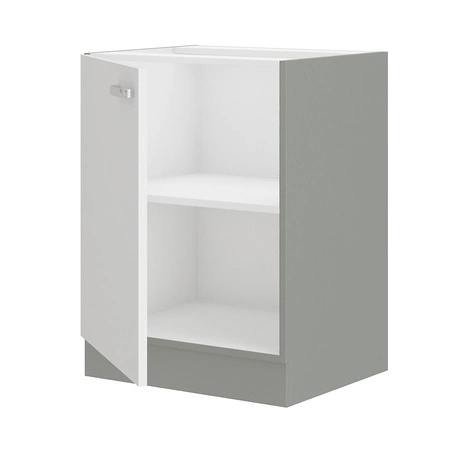 Stehender Küchenschrank mit Regal Bianka 60 D 1F BB dampf-, hitze- und spritzwasserbeständiger Schrank