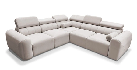 Ecksofa mit Schlaffunktion Cantare III ziegelrot linke Ecke bequemes und stilvolles Ecksofa für das Wohnzimmer zwei Container für Bettzeug