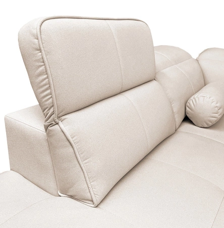 Ecksofa Samos grau links modernes Design einfach und stilvoll Körper in jedes Interieur Design passen verstellbare Kopfstützen