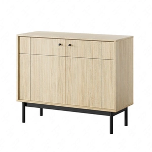 Modesta 104 cm Eiche linea Kommode minimalistisches Design subtile Metallgriffe perfekter Vorschlag einer Kommode für das Wohnzimmer und Schlafzimmer