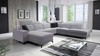 Ecksofa mit Schlaffunktion Kelly Sleek X grau Esche links extrem elegantes Ecksofa für Wohnzimmer mit verstellbaren Kopfstützen