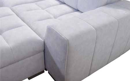 Ecksofa mit Schlaffunktion Luigi XII marineblau rechte Seite stilvolles Ecksofa für das Wohnzimmer in einer minimalistischen und eleganten Ausführung
