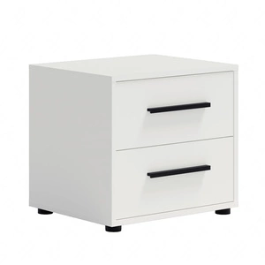 Maxione Nachttisch weiß eleganter Schrank mit Schubladen für das Schlafzimmer Funktionsmöbel in zeitlosem Design