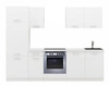 Küchenset Toni 260 cm weiß passt sowohl zu klassischen als auch zu modernen Innenräumen