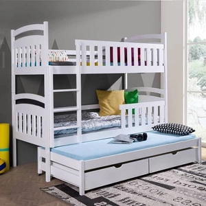 Etagenbett Kajtek 3 Personen 90x180 cm ideal für ein Kinderzimmer spart Platz nimmt den Platz eines Einzelbettes