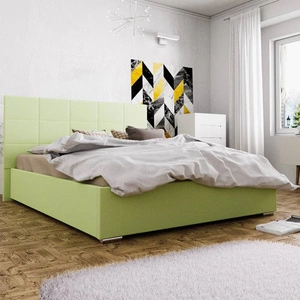 Eljas gepolstertes Bett 160x200 mint mit modernem Kopfteil ideal für Schlafzimmer