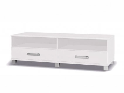 TV-Schrank Maximus 150 cm weiß Schrank mit Schubladen modernes Design und Schubladen auf Rollenführung