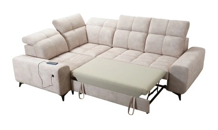 Ecksofa mit Schlaffunktion Buffalo II grün links funktionelles und stilvolles Ecksofa mit verstellbaren Kopfstützen