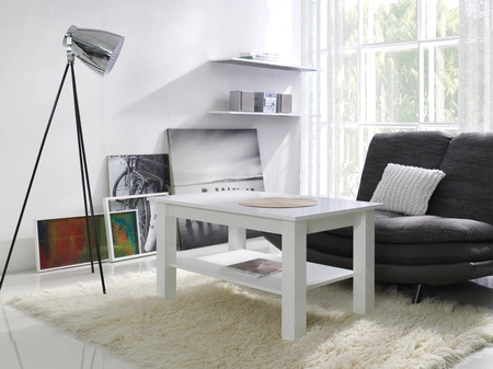 Couchtisch Jose T21 102 cm weiß modernes Möbeldesign die Kanten des Couchtisches sind mit einem speziellen Furnier verarbeitet