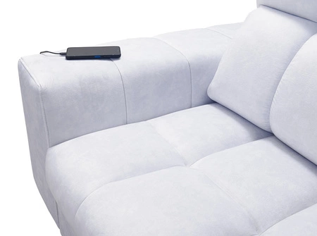 Ecksofa mit Schlaffunktion Luigi XII braun rechte Seite stilvolles Ecksofa für das Wohnzimmer in einer minimalistischen und eleganten Ausführung
