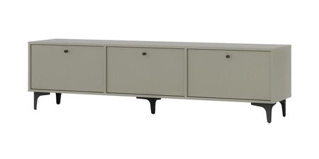 Wohnzimmer Möbel-Set Kyoto I Eukalyptus stilvolles Design elegante Möbel auf einem Metall schwarz Basis subtilen Griffe unterstützt