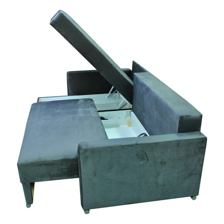 Ecksofa mit Schlaffunktion Neron kastanienbraun linke Seite garantiert den höchsten Komfort und Funktionalität