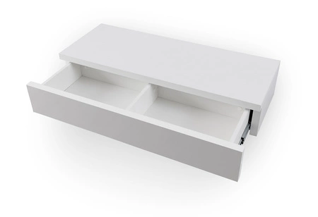 Hängekonsole Navene 100 cm weiß glänzend funktionelle und vielseitige Ergänzung für das Wohnzimmer Flur oder Büro