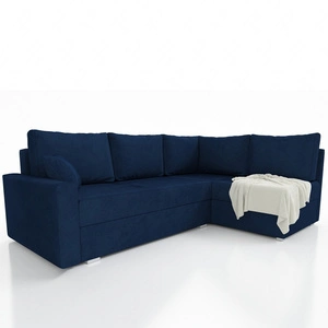 Ecksofa mit Schlaffunktion Nofi dunkelblau rechts modernes Design ein einfacher und stilvoller Körper, der in jede Einrichtung passt