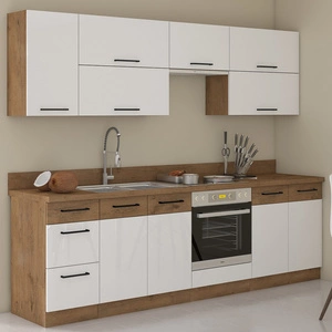 Küchenmöbelset Ventom 260 cm passt sowohl zu klassischen als auch zu modernen Interieurs