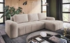 Ecksofa mit Schlaffunktion Bovec beige rechtsseitig stilvolles Ecksofa mit ergonomischer Form hydrophobem Stoff