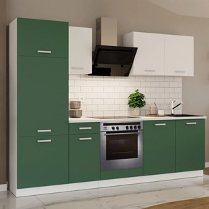 Küchenmöbelset Toni 260 cm weiß / pastellgrün sieht in modernen Innenräumen toll aus