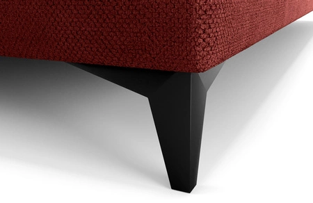 Boxspringbett Norco 140x200 dunkelrot stilvolles Bett mit Staukasten Beleuchtung im Kopfteil fügt eine einzigartige Note