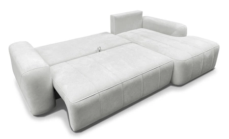Ecksofa mit Schlaffunktion Bovec beige rechtsseitig stilvolles Ecksofa mit ergonomischer Form hydrophobem Stoff