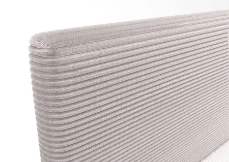 Boxspringbett Totti 160x200 elfenbeinfarbenes stilvolles Bett mit Bettzeug Lagerung dreidimensionalen Stoff mit ausdrucksstarken Streifen