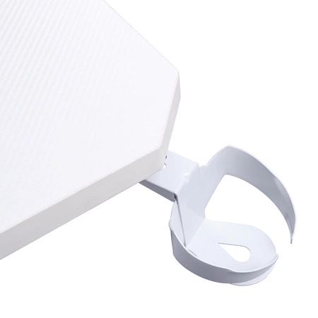 Xeno Gaming-Schreibtisch weiß/schwarz Designer und ergonomischer Schreibtisch stabile Platte mit rutschfester Kohlefaser bezogen