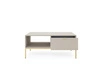 Couchtisch Lovro beige mit Schubladen modernes Design auslaufsichere Platte goldene Metallbeine