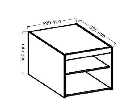 Garderobenerweiterung Rene 60 cm Eiche geölt Funktionsschrank vergrößert Stauraum für Kleidung Schuhe und Accessoires