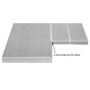 Winkelleiste für totale Küchenarbeitsplatten 28mm Aluminium