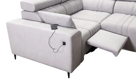 Ecksofa mit Schlaffunktion Castel II Lux rosa links komfortables Ecksofa für das Wohnzimmer mit bequemer ausziehbarer Fußstütze