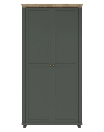 Kleiderschrank Evora 108 cm Flaschengrün / Eiche lefkas klassisches Design idealer Kleiderschrank für Schlafzimmer oder Flur geschmackvolle Farben
