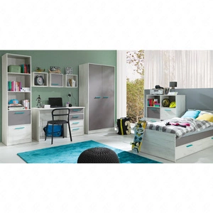 Rest Jugendmöbel Set in Eiche Handwerk weiß / Esche ideal für ein Jugendzimmer in einem trendigen und modernen Stil