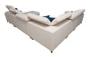 Ecksofa mit Schlaffunktion Kelly Sleek VIII grau rechtes Stilvolles Ecksofa für Wohnzimmer bietet Komfort beim Entspannen