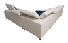 Ecksofa mit Schlaffunktion Kelly Sleek IX schwarz links elegantes Ecksofa mit bequemen Armlehnen und verstellbaren Kopfstützen