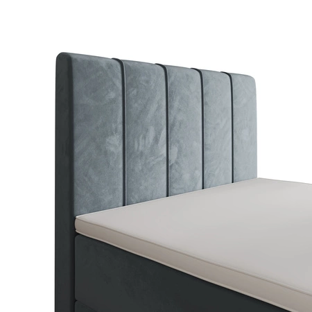 Boxspringbett Casey 120x200 türkis im modernen skandinavischen Stil mit gepolstertem Kopfteil Bett mit Staukasten