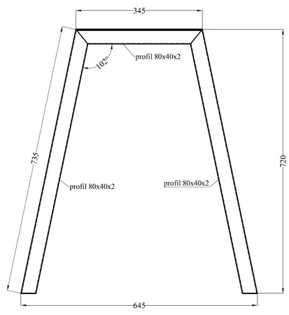 Malden Tisch 138x67 cm Eiche lancelot / schwarz schlichte Form der Möbel mit stilvollen schwarzen Beinen im Loft-Stil bereichert auslaufsichere Platte
