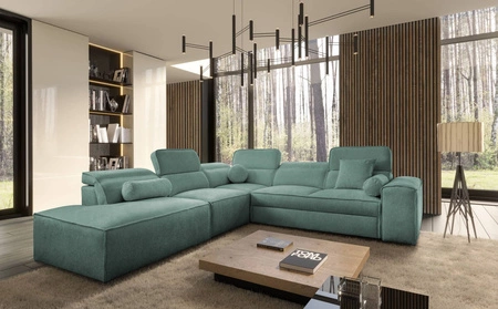 Ecksofa mit Schlaffunktion Viano IX patina linke Seite stilvolles Ecksofa mit Bettzeugcontainer ideales Möbelstück für ein großes Wohnzimmer