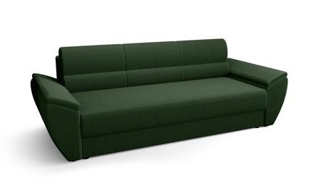 Sofa Fogu Bis grün stilvolles Sofa mit bequemen Armlehnen Cord-Polsterung Stoff Bettzeug Container