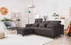 Ecksofa mit Schlaffunktion Laredo braun linkes Sofa komfortables und stilvolles Ecksofa mit Bettzeugcontainer