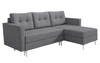 Ecksofa mit Schlaffunktion Telsze grau universal elegantes Ecksofa in skandinavischer Form großes Bettzeugfach