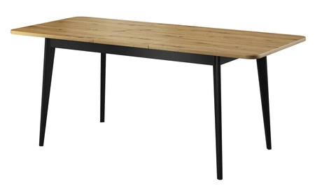 Atka Klapptisch 80x140-180 cm Eiche artisan / schwarz modernes Design und Funktionalität im skandinavischen Stil