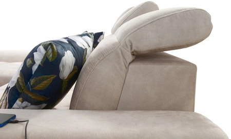 Buffalo VI Ecksofa mit Schlaffunktion graue Esche links funktionelles und stilvolles Ecksofa mit Bettkasten