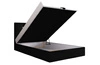 Boxspringbett Kingston 90x200 schwarzes Bett im modernen skandinavischen Stil mit gepolstertem Kopfteil mit Kristallen Bett mit Staukasten