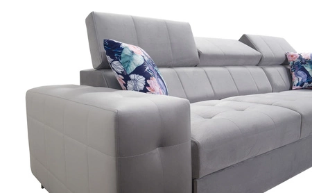 Ecksofa mit Schlaffunktion Hampton II quarzrosa rechte Seite stilvolles Ecksofa Bett weicher Samtpolsterung Stoff