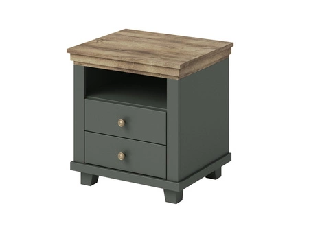 Evora Schlafzimmermöbel-Set Flaschengrün / Eiche lefkas ausdrucksstarke Farben Schlafzimmermöbel-Set im klassischen Stil