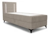 Boxspringbett Norco 90x200 dunkelbeige stilvolles Bett mit Staukasten Beleuchtung im Kopfteil fügt eine einzigartige Note