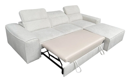 Ecksofa mit Schlaffunktion Viano patina rechte Seite stilvolles Ecksofa mit interessanter Form verstellbare Kopfstützen Zierkissen