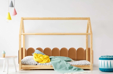 Wally gepolstertes Paneel 30x80 cm Honig stilvolles Wandpaneel Zaun Veloursstoff modisches Finish zu jeder Einrichtung