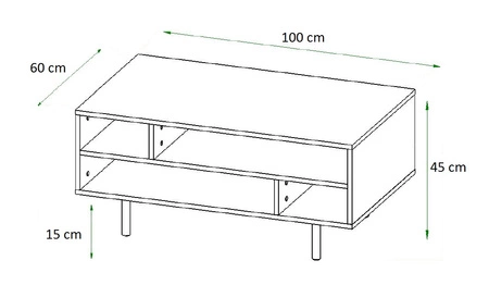 Sula schwarz Wohnzimmer Möbel-Set mit Metallgriffen dekorative geriffelte Fronten Push-to-Open-System bereichert