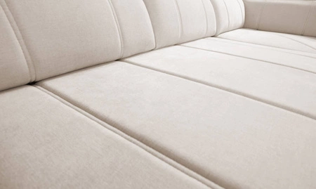 Ecksofa mit Schlaffunktion Cetara VII braun rechts Hochwertiges Ecksofa für den Wohnbereich mit bequemer Schiebelehne