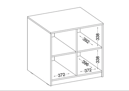 Makana 80 cm Kommode hellgrau / Eiche handwerkliches Funktionsmöbel für das Büro, Arbeitszimmer oder Jugendzimmer